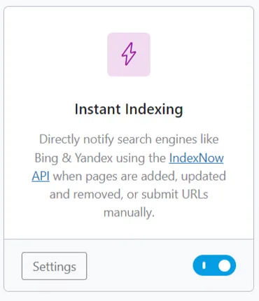 Rank Math Instant Indexing