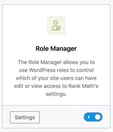Rank Math Role Manager