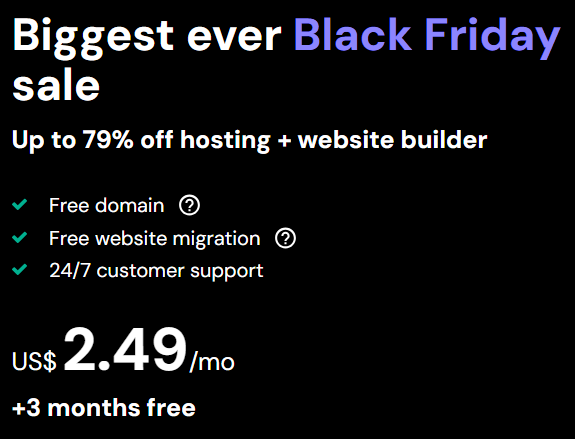 Hostinger Black Friday Sale