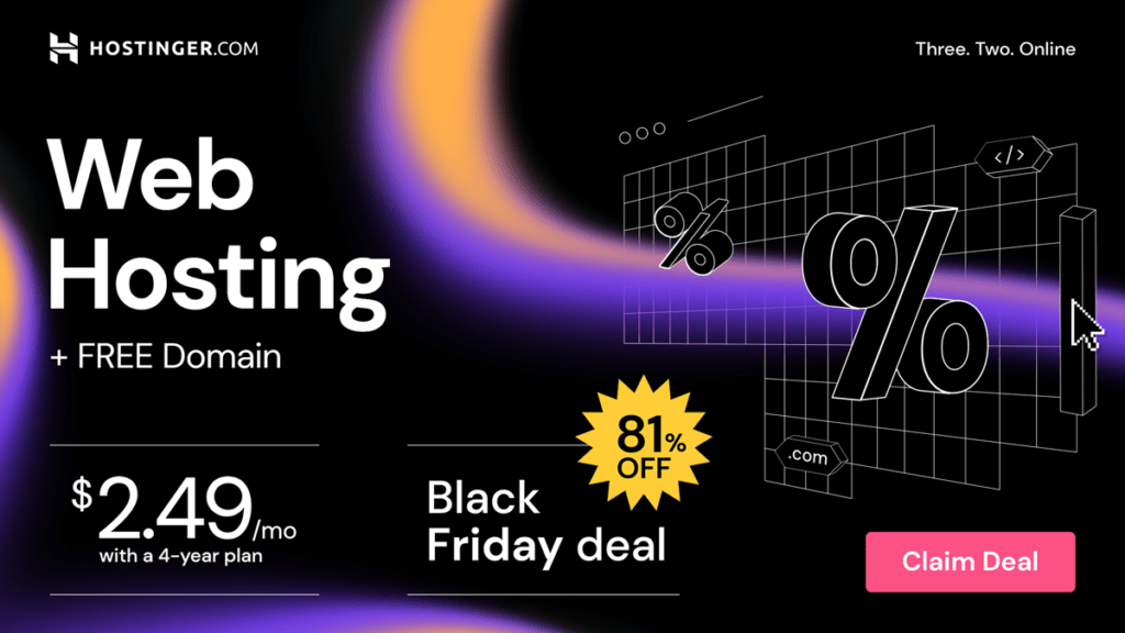 Hostinger Black Friday Sale